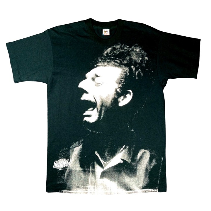 Vintage Seinfeld Kramer T Shirt Big Face Deadstock Large Double Side Black New
