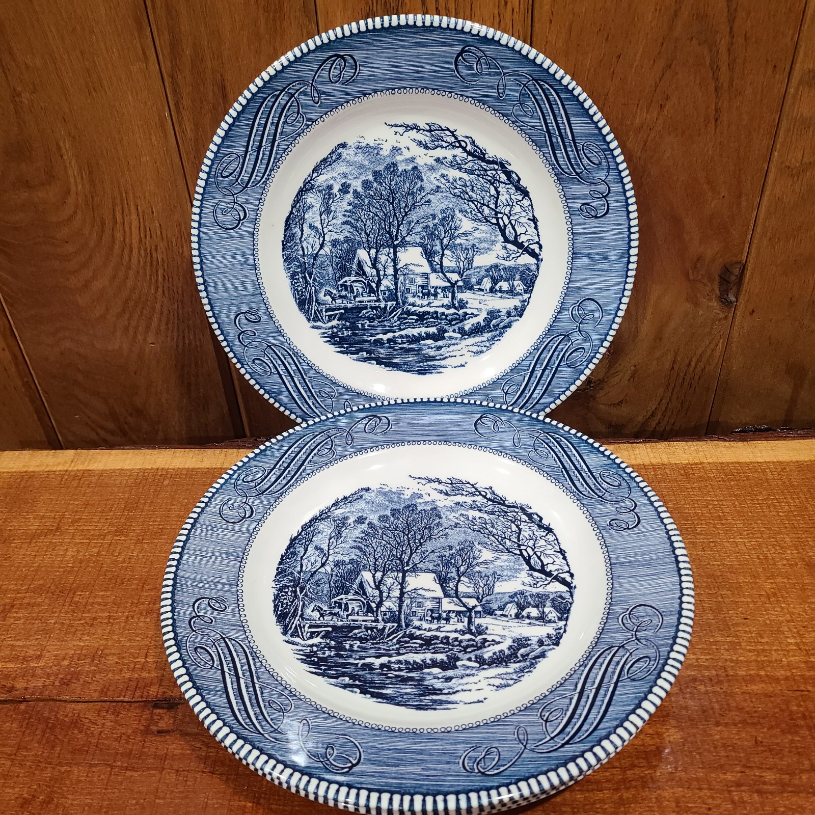 Currier and ives dinner plates cheap