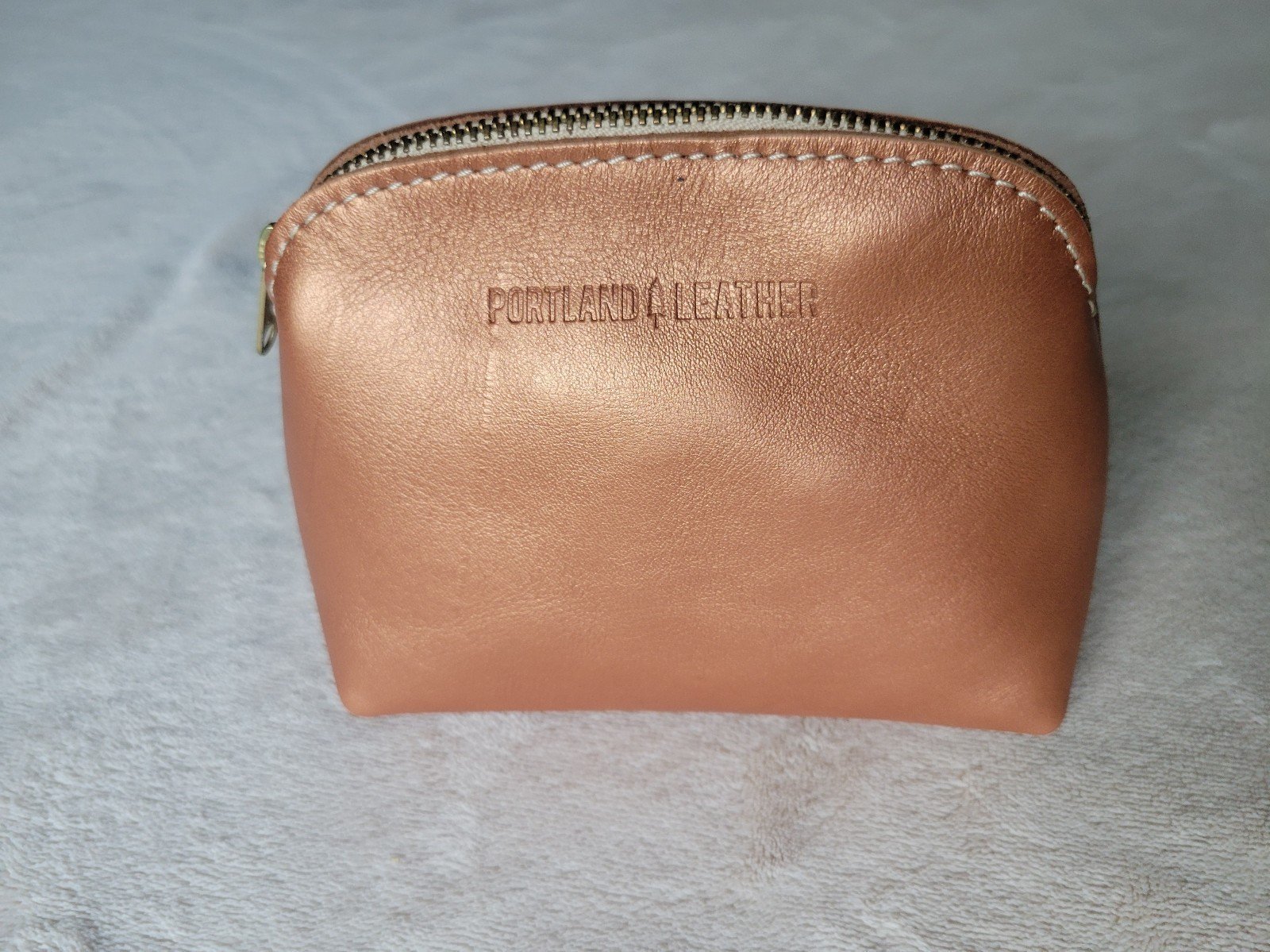 New Portland Leather Goods Havana Tan Shimmer Luna Classic Pouch + Stickers Rare
