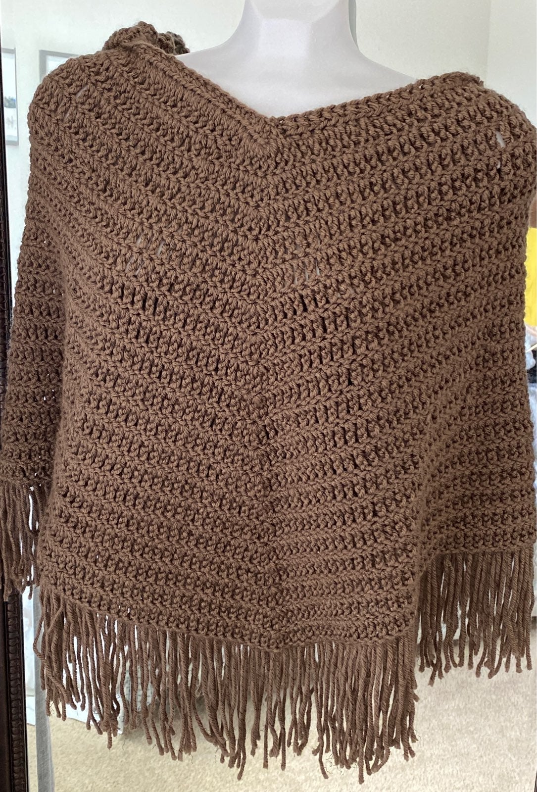 Handmade crochet poncho