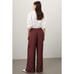 Splendid Lumi Maroon Wide Leg Geometric Print Satin Pants Size XL