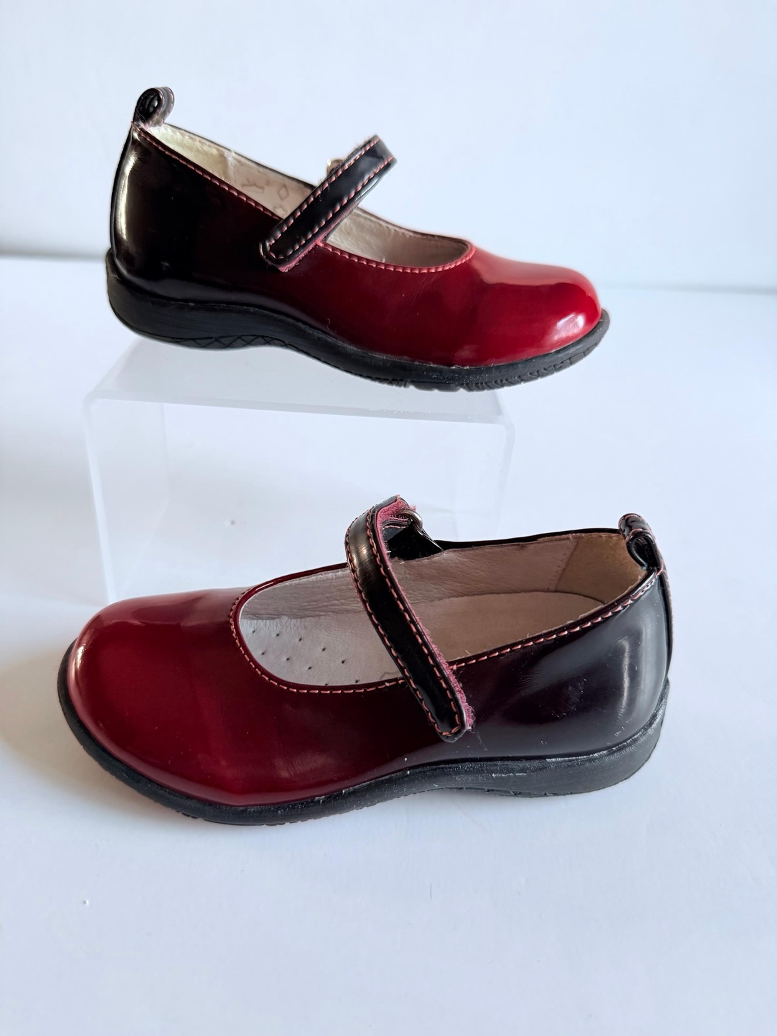 Primigi Girls Ombré Cherry Black Patent Mary Jane Shoes EU 24 Sky Effect Vintage