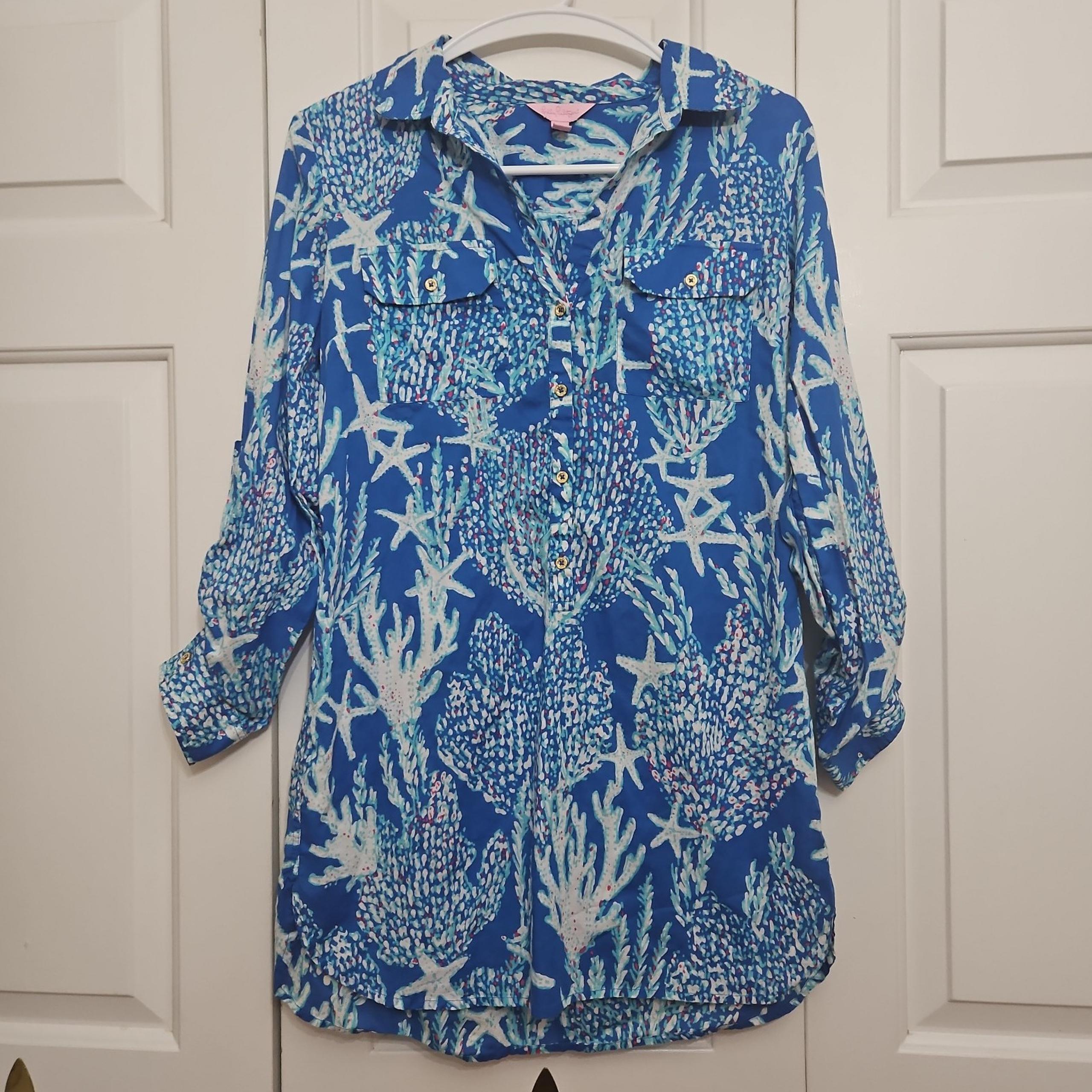 Lilly Pulitzer Captiva 'Good Reef' Tunic Top Cover Up/ Small