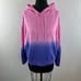 WSLY Pink Purple Oversize Ombre Hoodie Cotton Lined Ecosoft Size Medium M