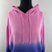WSLY Pink Purple Oversize Ombre Hoodie Cotton Lined Ecosoft Size Medium M