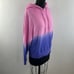 WSLY Pink Purple Oversize Ombre Hoodie Cotton Lined Ecosoft Size Medium M