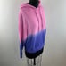 WSLY Pink Purple Oversize Ombre Hoodie Cotton Lined Ecosoft Size Medium M