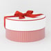 Sugar Paper Large Red and White Stripe Round Boxes with Bows