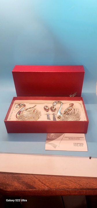 Swan Salt Cellars, La S. Marco, Ilcar, Bugatti, Certificate of Authenticity, Ita