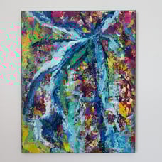 Original Acrylic Abstract Painting on Canvas 16 x 20 Signed 2021