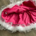 Victoria Secret Sexy Santa Hat & Skirt Lingerie Hot Pink Rhinstones Buckle Small