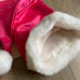 Victoria Secret Sexy Santa Hat & Skirt Lingerie Hot Pink Rhinstones Buckle Small