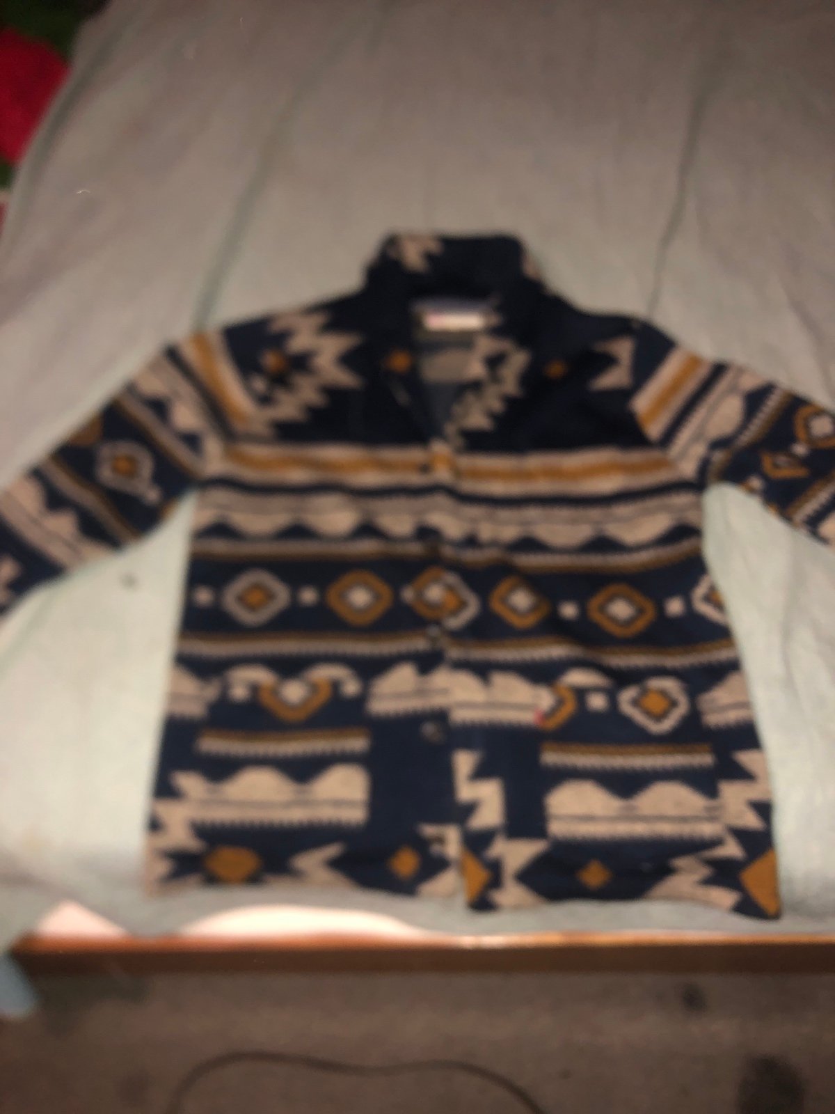 Levi s Reverve Geometric Southwest Fleece Cardigan size M Style 3LDLK11341 Cardigan