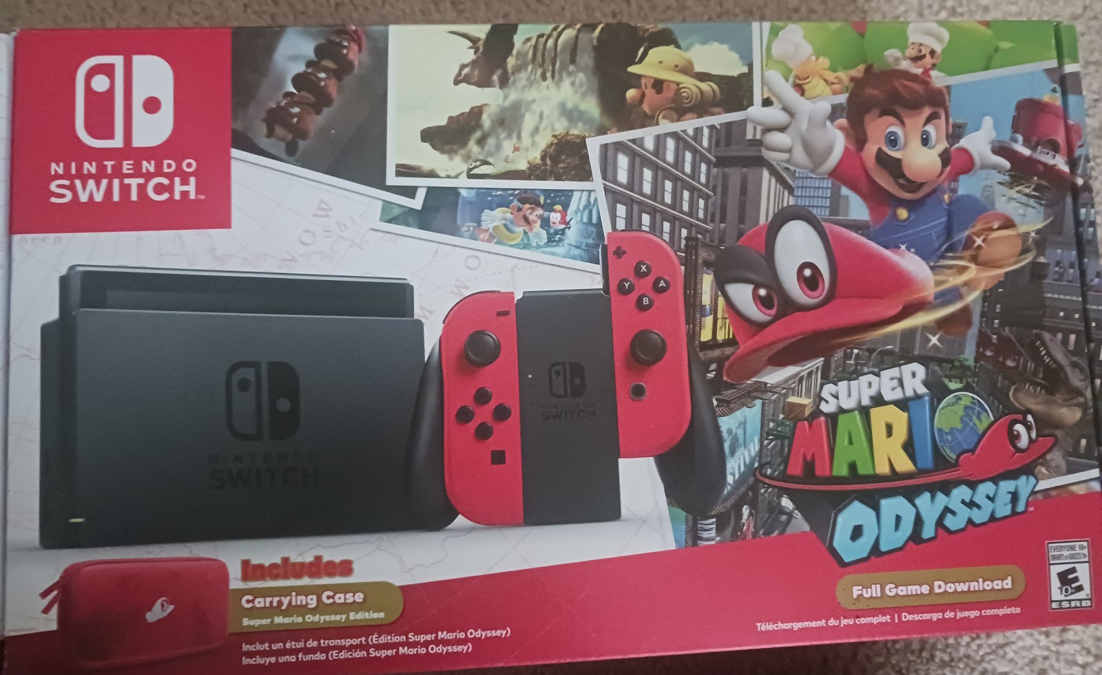 Nintendo Switch Super Mario Odyssey Edition (with Red Joy-Cons) 32GB Red Console
