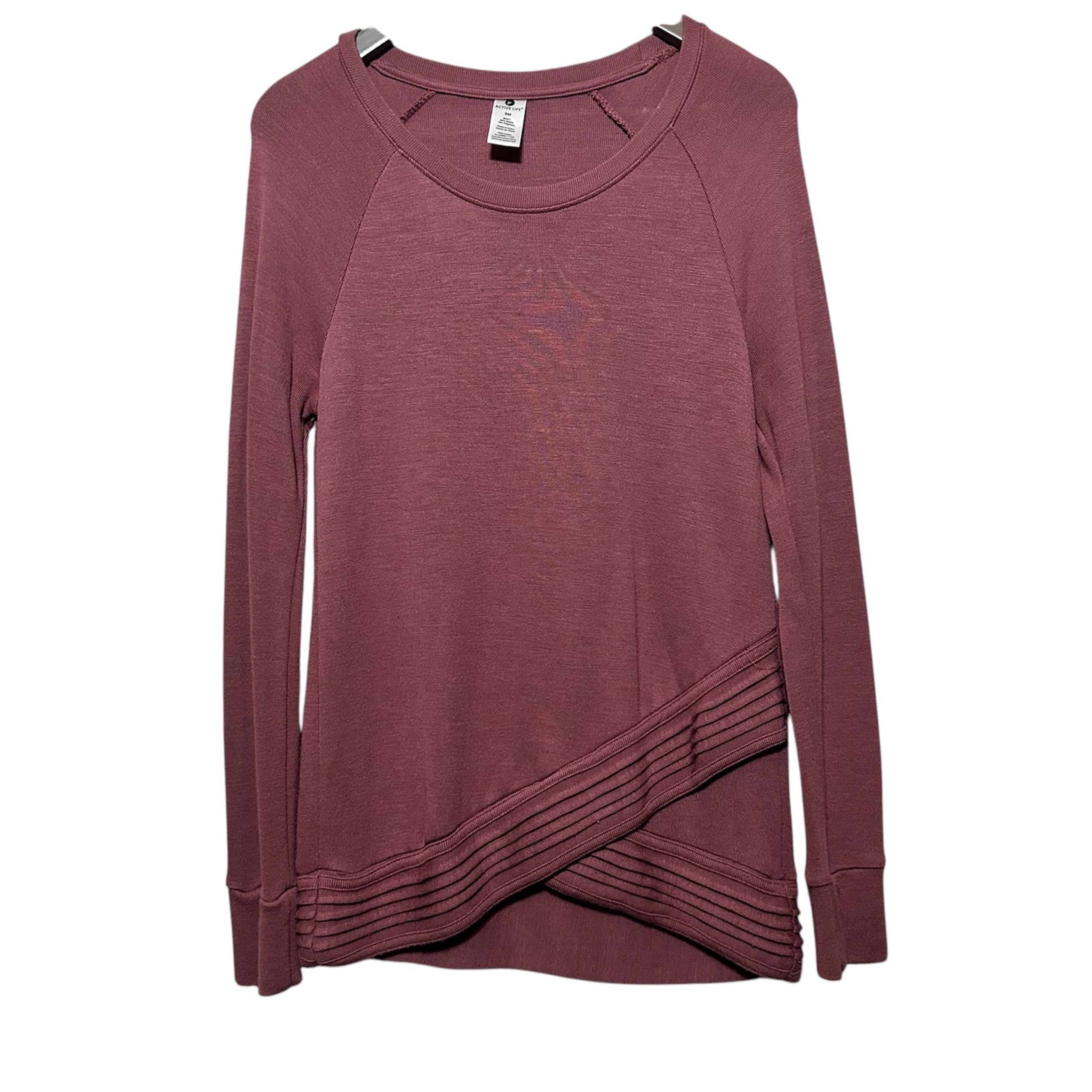 ATHLEISURE active life sweatshirt ladies sm purple gym workout athletic
