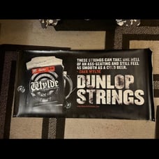 Zakk Wylde / Dunlop guitar strings vinyl banner with 4 posters