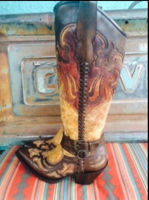 Corral Women's Boots - Cognac Harness, Studded G1229 - SIZES 6, 10 & 11