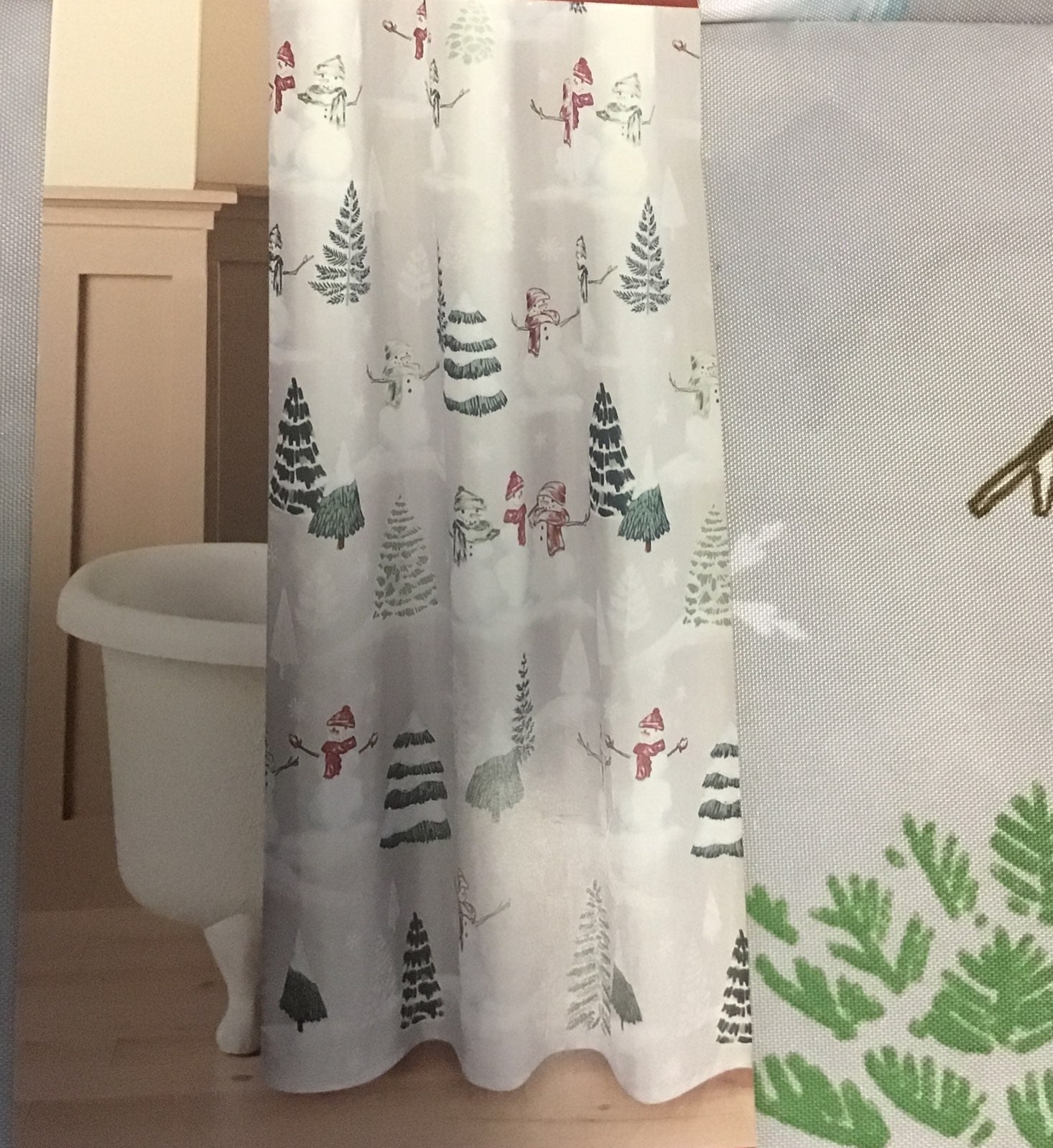 SNOWMAN SHOWER CURTAIN