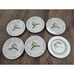 World Market REINDEER - JOY 8 Dessert Plate Set of 6 Christmas Porcelain