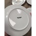 World Market REINDEER - JOY 8 Dessert Plate Set of 6 Christmas Porcelain