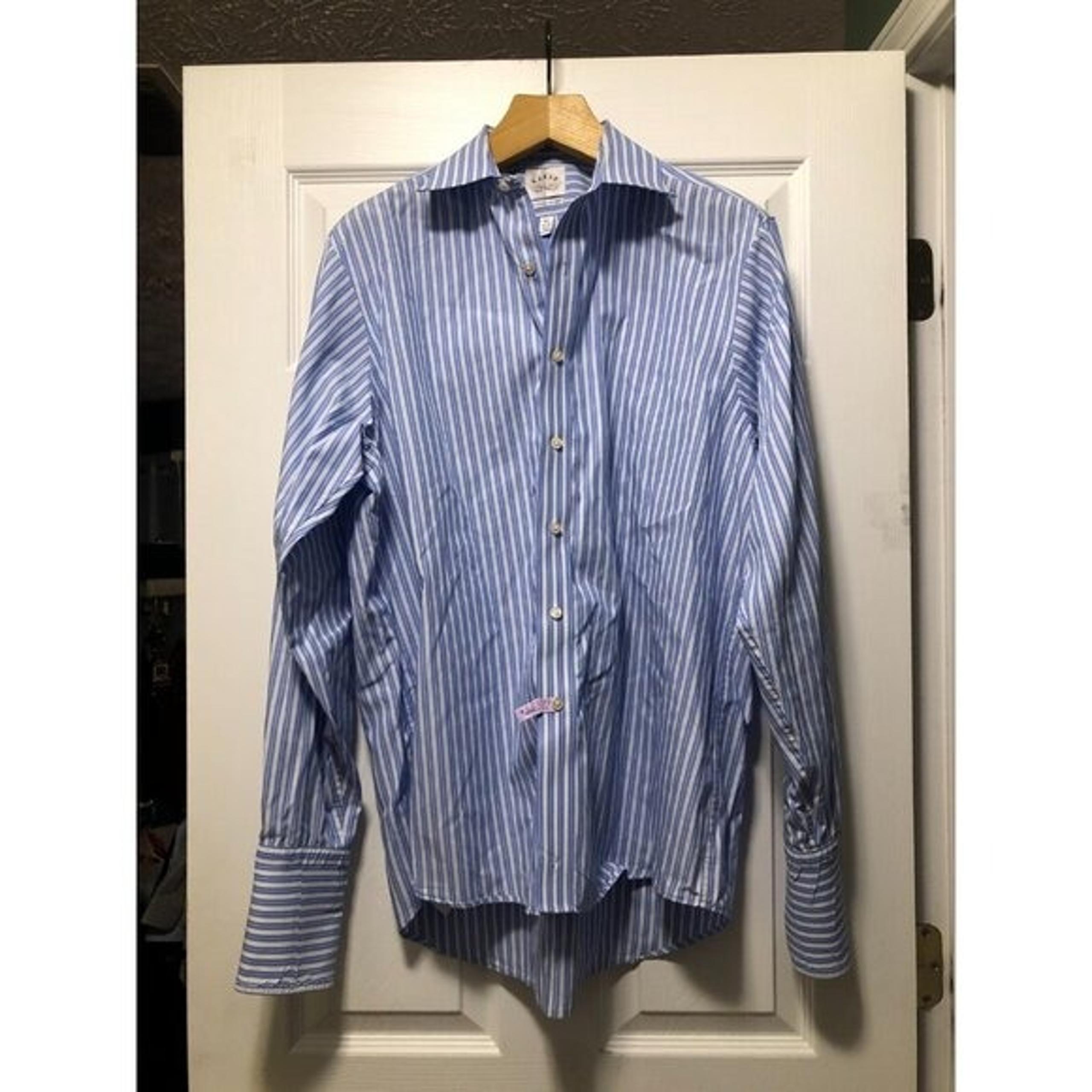 eagle men's cotton dress shirt with french cuffs regular fit size: 16.5/34-35