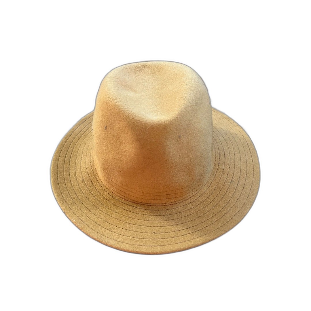 Goorin Bros Yellow 100% Wool Brim Fedora Hat Women's Size Small