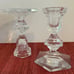 Beautiful Pair of Bohemian Crystal Candle Holders, Hollywood Regency Tablescape
