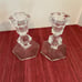Beautiful Pair of Bohemian Crystal Candle Holders, Hollywood Regency Tablescape