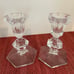 Beautiful Pair of Bohemian Crystal Candle Holders, Hollywood Regency Tablescape