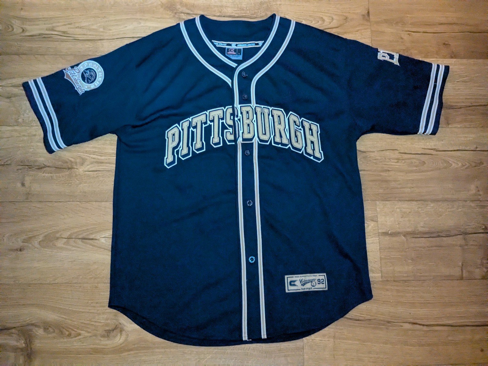 Colosseum University of Pittsburgh Panthers NCAA baseball Jersey Men's Large