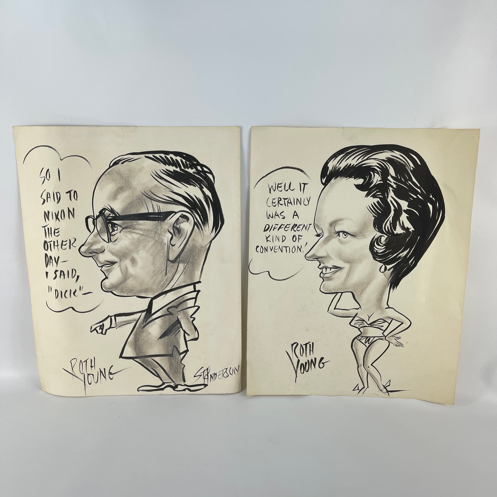 Roth Young Caricatures Nixon Administration