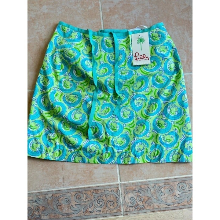 Lilly Pulitzer Carmella pistachio green cottont skirt size 6