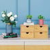 Bamboo Desk Organizer Mini Bamboo Desk Drawer Tabletop 100% Original