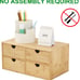 Bamboo Desk Organizer Mini Bamboo Desk Drawer Tabletop 100% Original