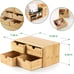 Bamboo Desk Organizer Mini Bamboo Desk Drawer Tabletop 100% Original