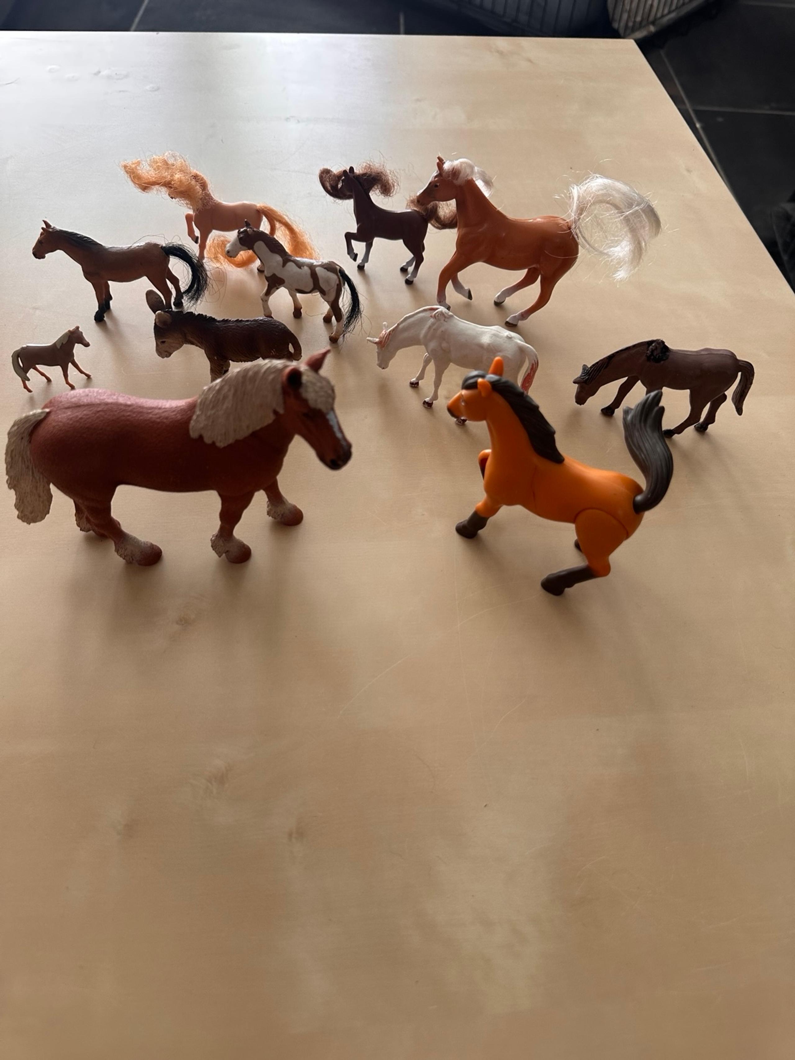 Horses & a Donkey Too! Lot of 14 Vintage Equestrians  M.M.T.L Schleich, McDs
