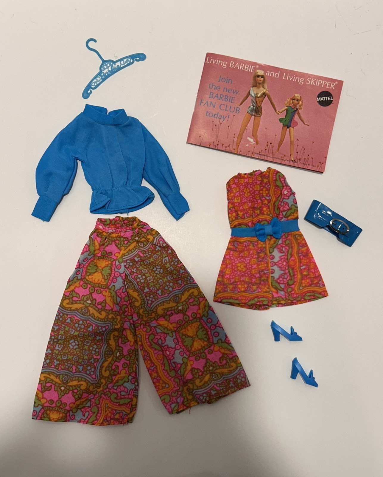 VINTAGE BARBIE MOD OUTFIT MOOD MATCHERS COMPLETE #1792 1970 -1971 EXCELLENT