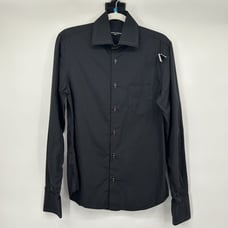Men's Dolce & Gabbana Basics Black Button Front Dress Shirt Size Small