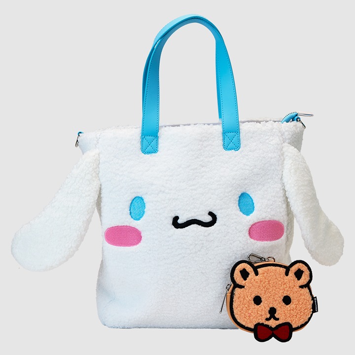 Sanrio Cinnamoroll Sherpa Tote Bag With Coin Bag