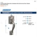 Camelot Satin Nickel Door Handleset Grip with Accent Door Handle and Camelot Tri