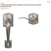 Camelot Satin Nickel Door Handleset Grip with Accent Door Handle and Camelot Tri