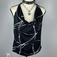 90s retro clubbing top halter