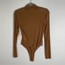 Superdown Revolve Zoie Mesh Bodysuit in Toffee Brown Shimmer Size Small