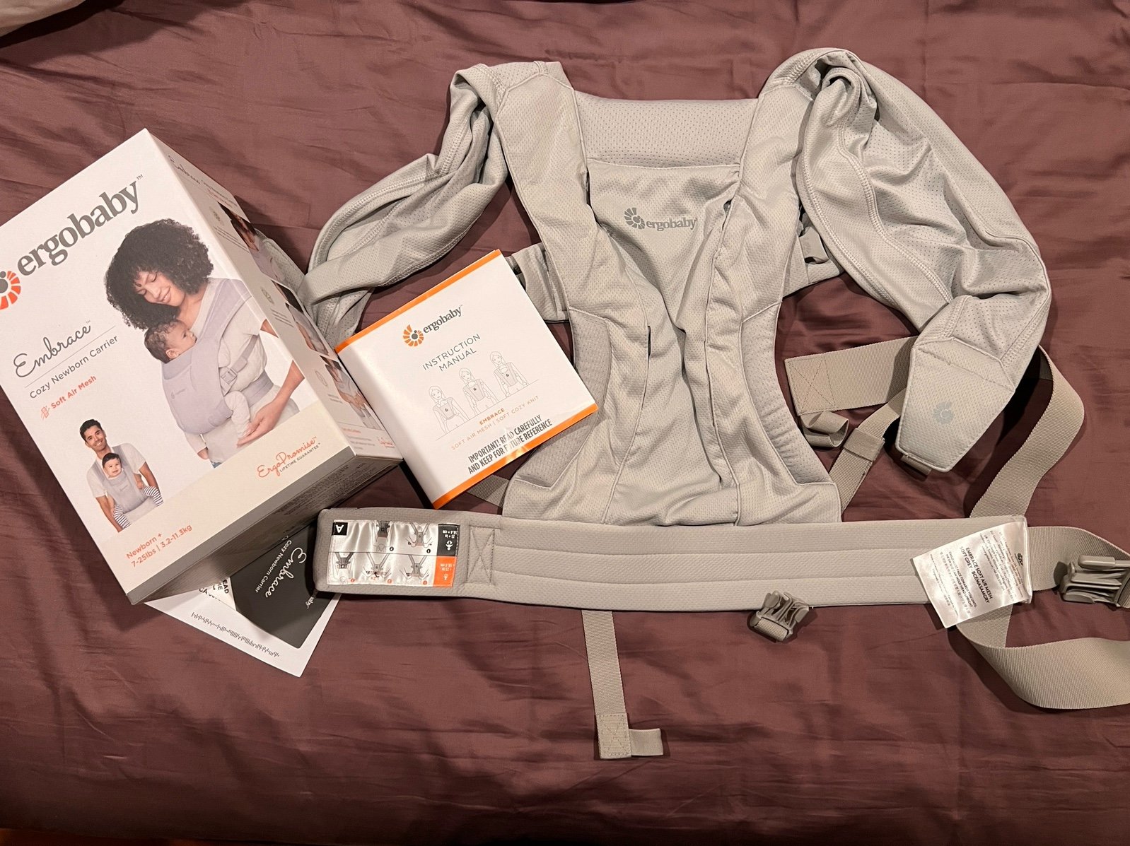 ERGObaby Embrace Mesh New in Box (Grey)