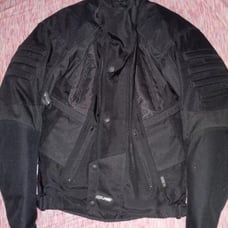 FRANK THOMAS AQUA PORE MENS MOTORCYCLE JACKET BLACK SIZE SMALL WATERPROOF