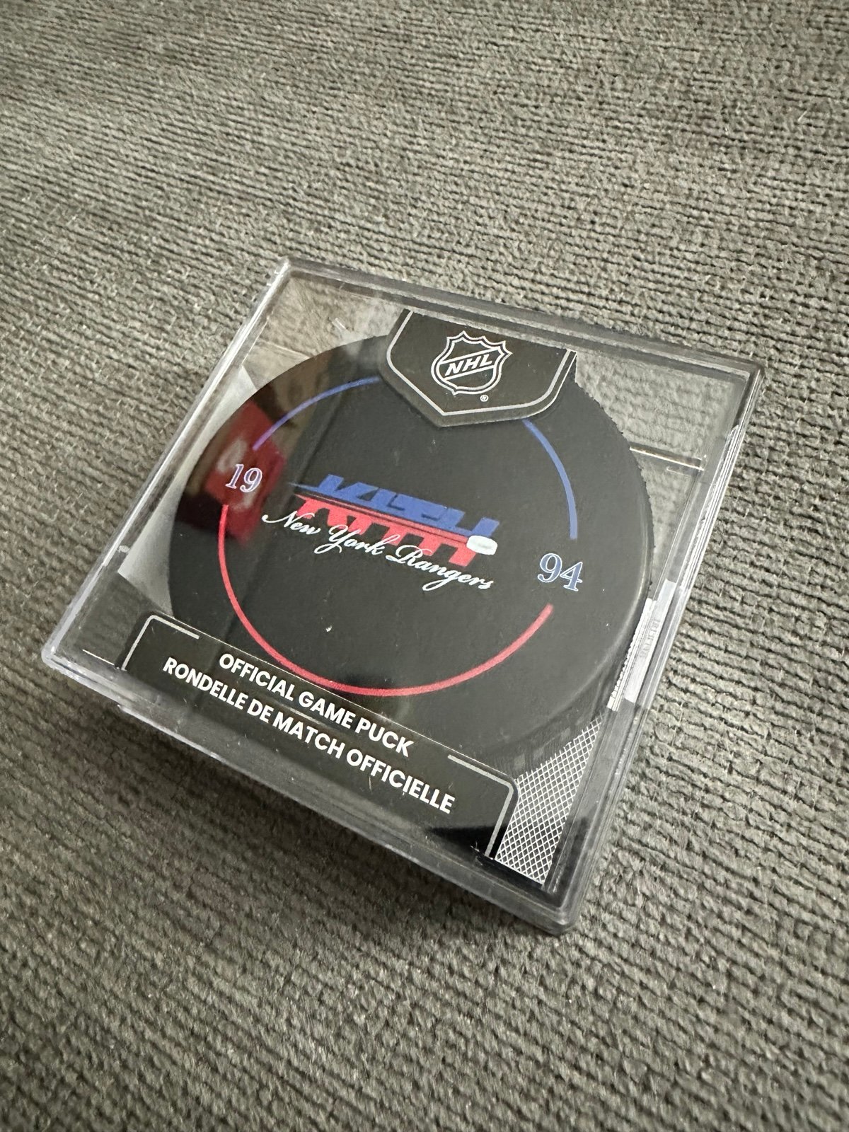 Kith & the New York Rangers for Inglasco Official Game Hockey Puck MSG 2025 NYR