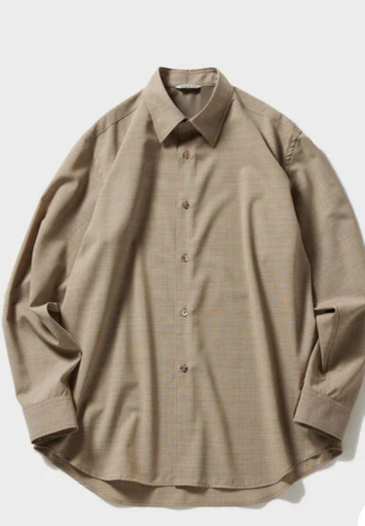 【AURALEE】SUPER FINE TROPICAL WOOL SHIRT