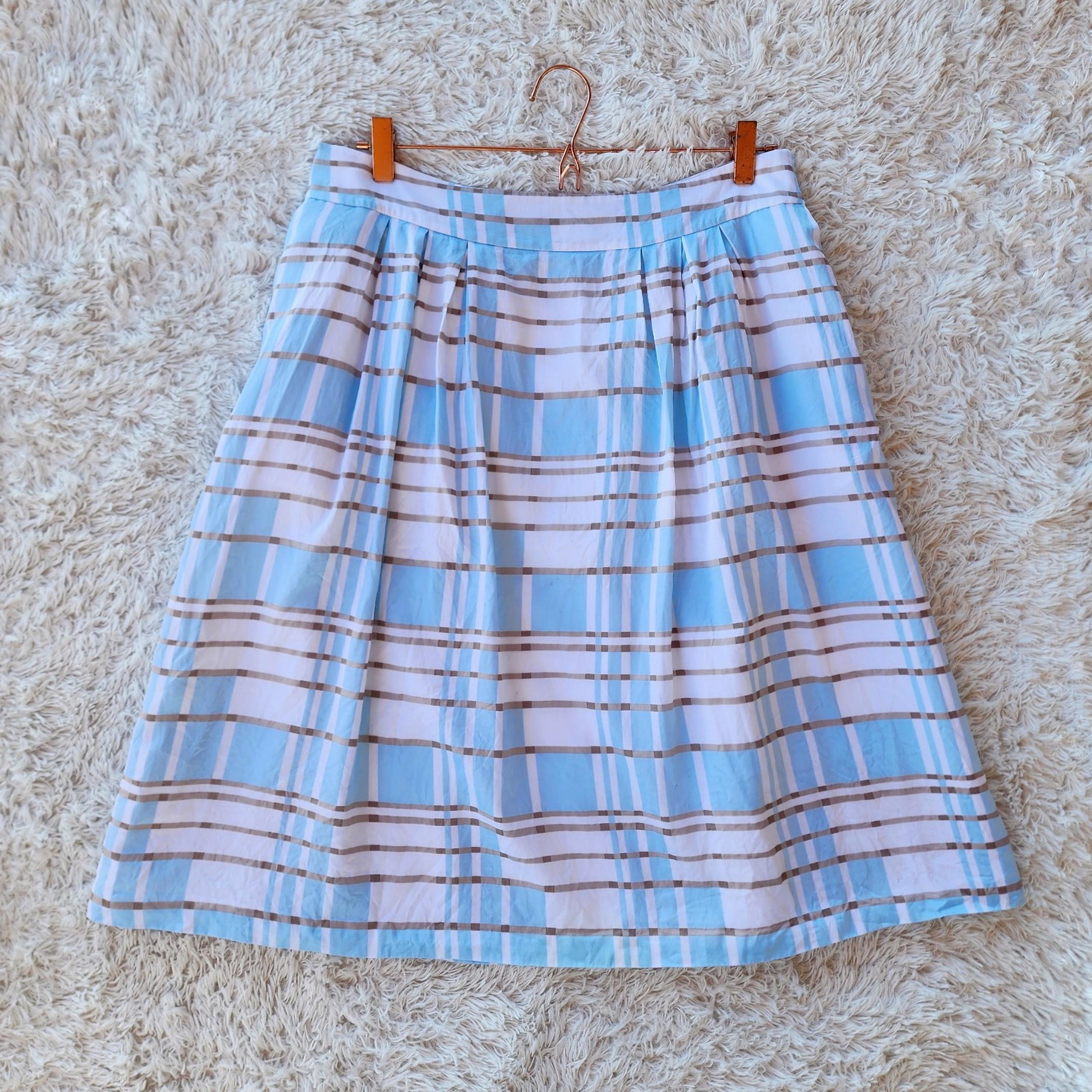 Pendleton Silk Blend Pleated Knee Length Skirt