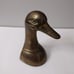 Vintage Leonard Brass Goose Duck Head Paperweight 6 Mid Century Bookend Figurin
