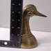 Vintage Leonard Brass Goose Duck Head Paperweight 6 Mid Century Bookend Figurin